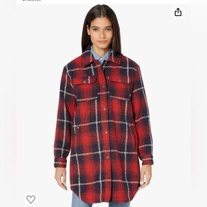 Levi's Wool Blend Sherpa Lined Long Shacket Size 4x NWT